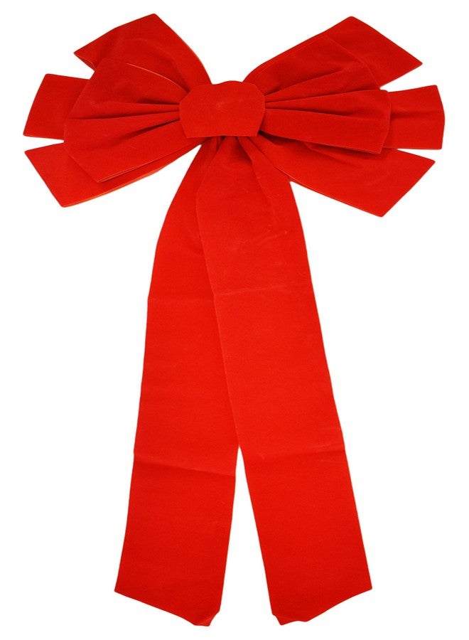 REGENT Red Velvet Bow (8 Pack) 26" Long 10" Wide 10 Loop Holiday/Christmas Bow - Image 2